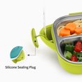 thumbnail image 4 of Zootealy 400mL Lunch Box 3 Compartment Japanese Lunch Box Reusable Lunch Dinner Containers Stainless Steel Bento Box for Adults Kids School Office, 4 of 8