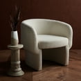 thumbnail image 4 of SAFAVIEH Couture Kellyanne Modern Boucle Solid Accent Chair, Ivory, 4 of 14