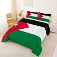 thumbnail image 2 of Manfei Jordan Flag Full Size Comforter Sets,Patriotic Theme Art Bedding Comforter Set,Black White Green,Black Reversible,3-Piece,1 Comforter and 2 Pillowcases, 2 of 7
