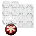 thumbnail image 1 of Moldes de silicona para hornear dulces de chocolate con forma de flor Bandeja para cubitos de hielo - Festival de bodas, fiestas y manualidades de bricolaje Pudín, 1 of 5