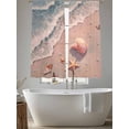 thumbnail image 5 of Summer Beaches Sheer Curtains 2 Panels Set Nautical Ocean Pink Wave Sea Nut Starfish Pearl Sheer Window Curtains Light Filtering Rod Pocket Voile Drapes for Bedroom Living Room 52"X72", 5 of 8