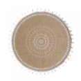 thumbnail image 1 of Round Jute Placemats Set of 4 Washable Round Placemats with Fringe for Kitchen Table 15 inch Round Table Mats, 1 of 7
