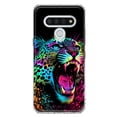 thumbnail image 1 of MUNDAZE LG Stylo 6 Neon Rainbow Glow Colorful Leopard Shockproof Clear Hybrid Protective Phone Case Cover, 1 of 6
