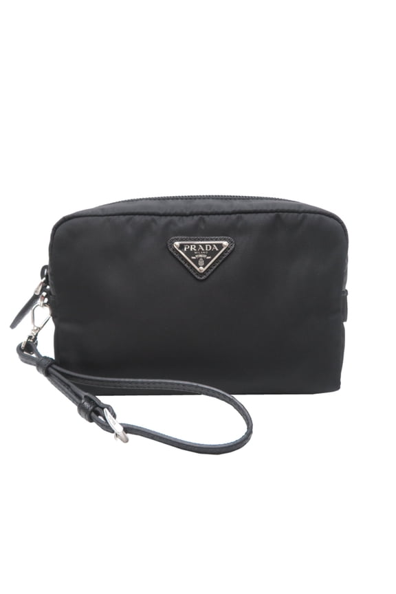 Pre-Owned Prada Re-Nylon Women's/Men's Pouch 1NS021 Nylon Black (Good)