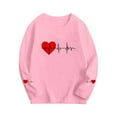 thumbnail image 3 of Posijego Girls Boys Graphic T-Shirts Valentine's Day Long Sleeve Shirt Heart Print Basic Tees Casual Spring Tops for Kids, 3 of 6
