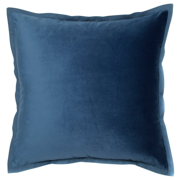pillow perfect velvet flange solid decorative throw pillow Walmart