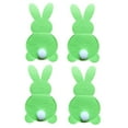 thumbnail image 2 of Set of 4 Bunny Flatware Holders - Easter Cutlery Bags with Tail, Cute Bunny-Shaped Utensil Holders for Table Decoration, Easy to Slide in Knives and Forks, Perfect for Easter Party Dinner(Green), 2 of 7