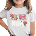 thumbnail image 1 of Zpanxa T-Shirts d'Été pour Filles Imprimé de la Fête de l'Indépendance Col Rond Manches Courtes Haut Polyester Spandex 3-4 Ans, 1 of 6