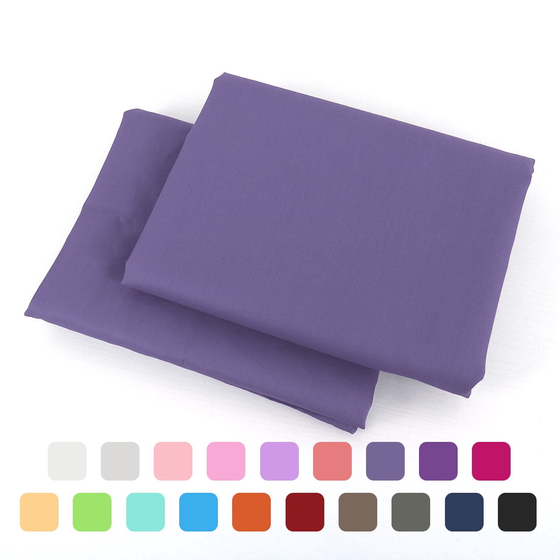 Unique Bargains Pillowcases 2-Piece Egyptian Cotton Pillow Cover Purple Queen