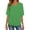 Green, variant on Elegant Solid Casual Batwing Sleeve Top With Gathered Women Loose Tops Summer