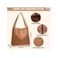 thumbnail image 4 of Bolso Para Mujer De Cuero Bolsa Tote Dama Bandolera Hombro Xtellar negro, 4 of 4