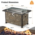 thumbnail image 2 of Homrest 44 Inch Aluminum Propane Fire Pit Table, Hand-Painted Table Top, 50,000 BTU w/ CSA Certification, Gray, 2 of 8