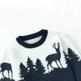 thumbnail image 4 of Ynynloco Men's Christmas Sweater Xmas Reindeer Trees Print Crew Neck Long Sleeve Pullover Tops 2025 Casual Comfy Fall Winter Warm Tops, 4 of 6