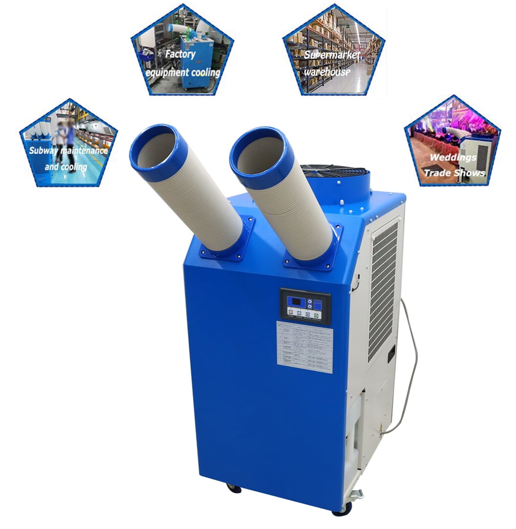 INTBUYING Industrial Air Conditioner Portable Spot Cooler Double Tube 18700Btu/h 220V