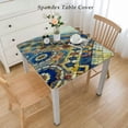 thumbnail image 2 of nygtbtfer Tablecloths, Tiled Fountain in the City of Home Decorative Tablecloths, Great for Home Kitchen/Parties/Holiday Dinner, Apricot Pale Brown White, 2 of 7