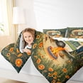 thumbnail image 4 of Catabedysis Happy Camping 7 Pieces Full Size Bedding Sets For Girls,Cute Floral Camper Print Full Size Bed in a Bag,Multicolor,Polkadot Reversible, 4 of 7