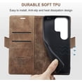 thumbnail image 2 of KONEE Phone Case Compatible with Samsung Galaxy S22 Ultra 5G,Leather Case PU Leather Flip Phone Case with [Card Slot] [Stand Function], Foldable Phone Case for Samsung Galaxy S22 Ultra 5G Case,Brown, 2 of 7