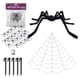 thumbnail image 1 of Halloween Horror Atmosphere Outdoor Indoor Courtyard Family Party Home Decoration Luminous Giant Spider + Giant Triangular Web + Mesh Web＋Little Spider, 1 of 8