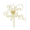 thumbnail image 1 of Better Together Romantic Wedding Cake Topper Custom Rustic Wood Engraved Cake Topper Cake Decoration 7-8 Inches Wide, 1 of 3