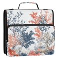 thumbnail image 5 of FORMRS Zipper Binder with Shoulder Strap 2-inch Ring 500 Sheet Capacity File Bag, White Sea Plants, 5 of 5