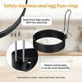 thumbnail image 6 of Huayishang Cooking Molds [4 Pieces in One Opp Bag] Round Egg Omelette * 4 Pieces, Kitchen Essentials Clearance Sale Black, 6 of 8