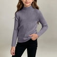 thumbnail image 7 of Ashirexll Girls Long Sleeve Shirts Ribbed Mock Neck Knit Pullover for Little Girls Fall Winter Layer 0-12 Years, 7 of 7