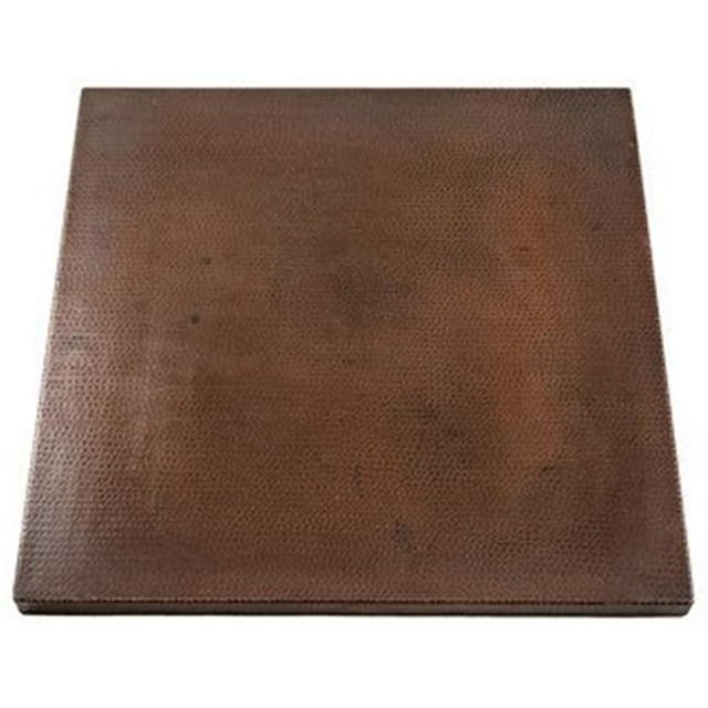 Premier Copper Products TTS24DB 24 in. Square Hammered Copper Table Top