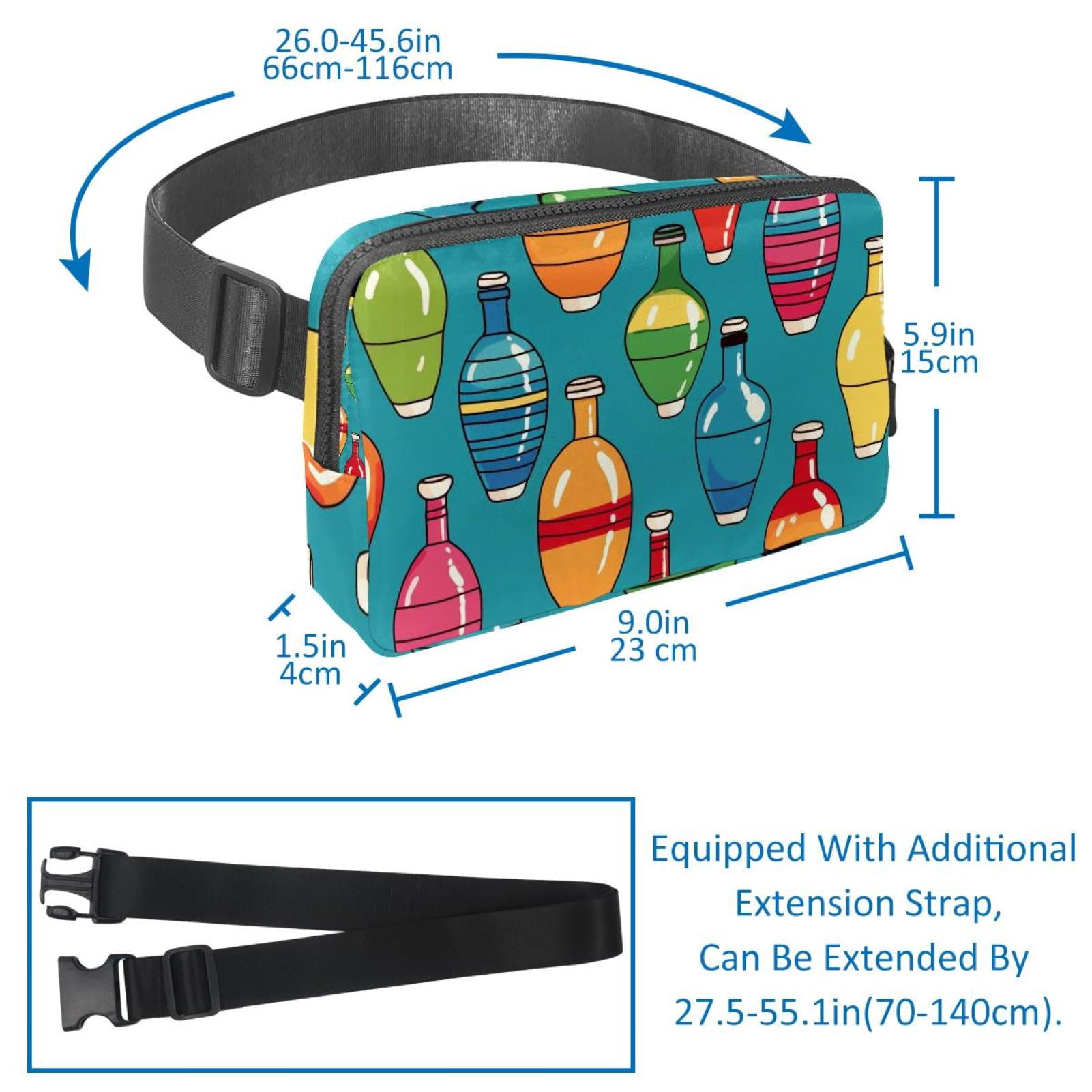 Bowling Versatile Lightweight Sling Bag Fanny Pack Cross Body Bag with Adjustable Extension Strap for Unisex