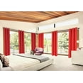 thumbnail image 5 of Home Bedroom Décor Set of 2 Panels K86 Red Color 100% Blackout Full Room Darkening Thermal Window Curtain Grommets Top 37 inch wide X 84 inch length, 5 of 7