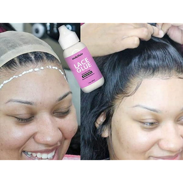 Dolahair Lace Glue for Wigs Wig Glue for Front Lace Wig Waterproof Super Hold Hair Glue for Weave Invisible Hair Bonding Glue Extreme Hold for Hair