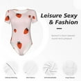 thumbnail image 5 of Picia Strawberry Womens One Piece Swimsuits Modest Tummy Control Bathing Suits Lace Up Slimming Swim Suit-X-Large, 5 of 9