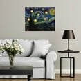 thumbnail image 6 of Lighted Wall Art Canvas With Timer- Van Gogh Starry Night Printed Decor with LED And Color-Changing Lights for Home and Office , 16"x20" by Lavish Home, 6 of 8