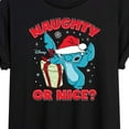 thumbnail image 3 of Lilo & Stitch - Naughty Or Nice - Juniors Ideal Flowy Muscle T-Shirt, 3 of 5