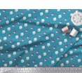 thumbnail image 2 of Soimoi Blue Velvet Fabric Dot & Cupcake Food Decor Fabric Printed Yard 58 Inch Wide, 2 of 3