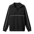 thumbnail image 6 of Half Zip Pullover Women Long Sleeve Relaxed Fit Casual Zipper Collar Athletic Sweatshirt Fashion Fall Tops, 6 of 6