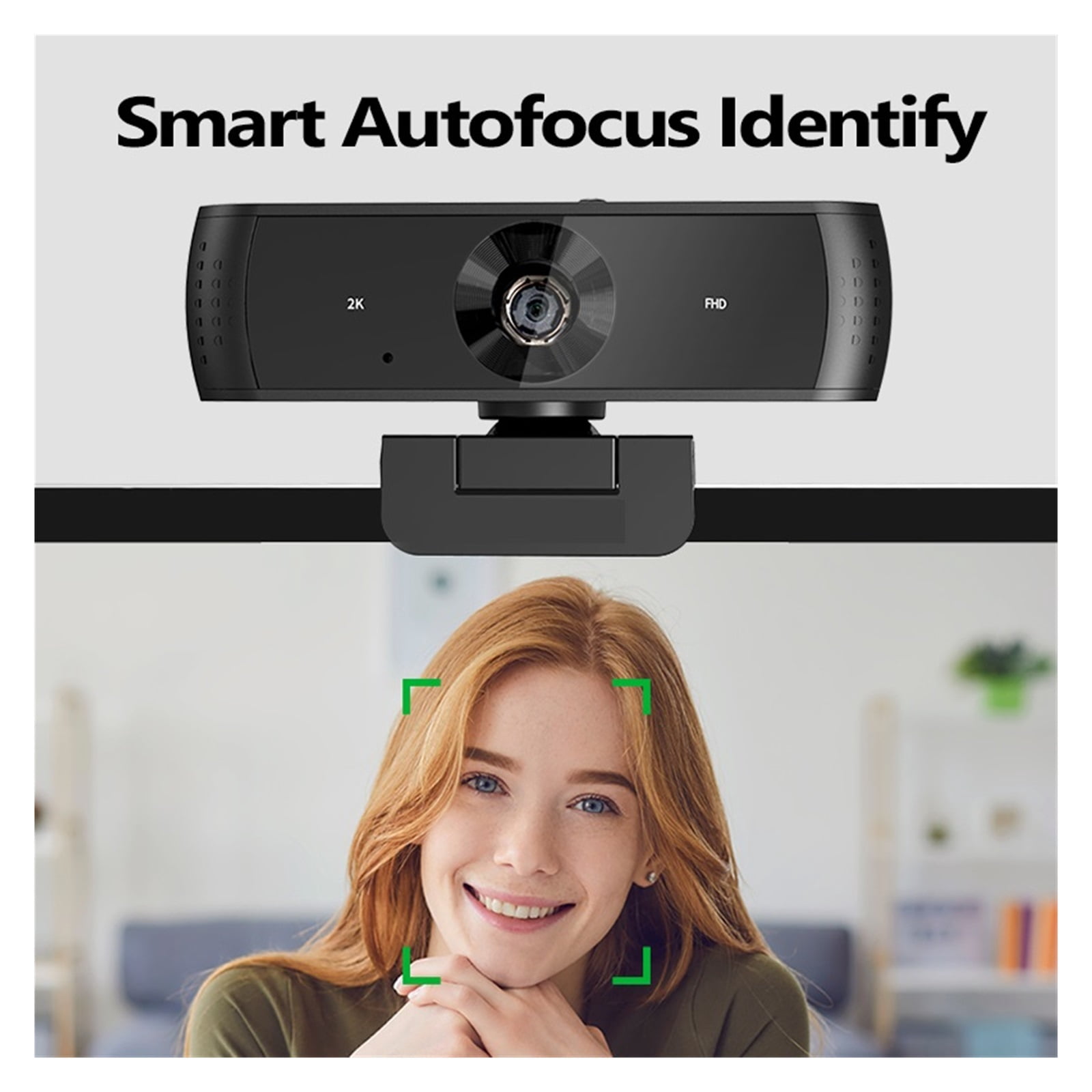 Webcam 2K Stream Webcam With Microphone Web Camera With Privacy Cover Autofocus PC Camera For Switch/Laptop For Conferencing, Live Streaming, Recording ,HD Video