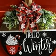 thumbnail image 6 of JHGoosa Christmas Welcome Sign For Front Door Hanging Wooden Welcome Sign Christmas Decorations Winter Decor(11.8inch), 6 of 7