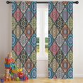 thumbnail image 5 of Blackout Kids Curtains,Multicolor Ethnic Mandala Pattern Childrens Insulated Curtains Set Of 2,Bedroom Essentials,Toddler Room Decor 42x84in(106x213cm), 5 of 5