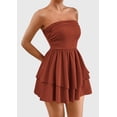 thumbnail image 3 of Vestido PRETTYGARDEN para mujer, verano 2025, sin tirantes, tubo, tamaño mini, 3 of 7