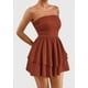 thumbnail image 3 of Vestido PRETTYGARDEN para mujer, verano 2025, sin tirantes, tubo, tamaño mini, 3 of 7