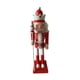 thumbnail image 3 of Cascanueces de Navidad Soldados de Navidad Figuras Artesanales Cascanueces de Madera de 25 cm rojo blanco, 3 of 9