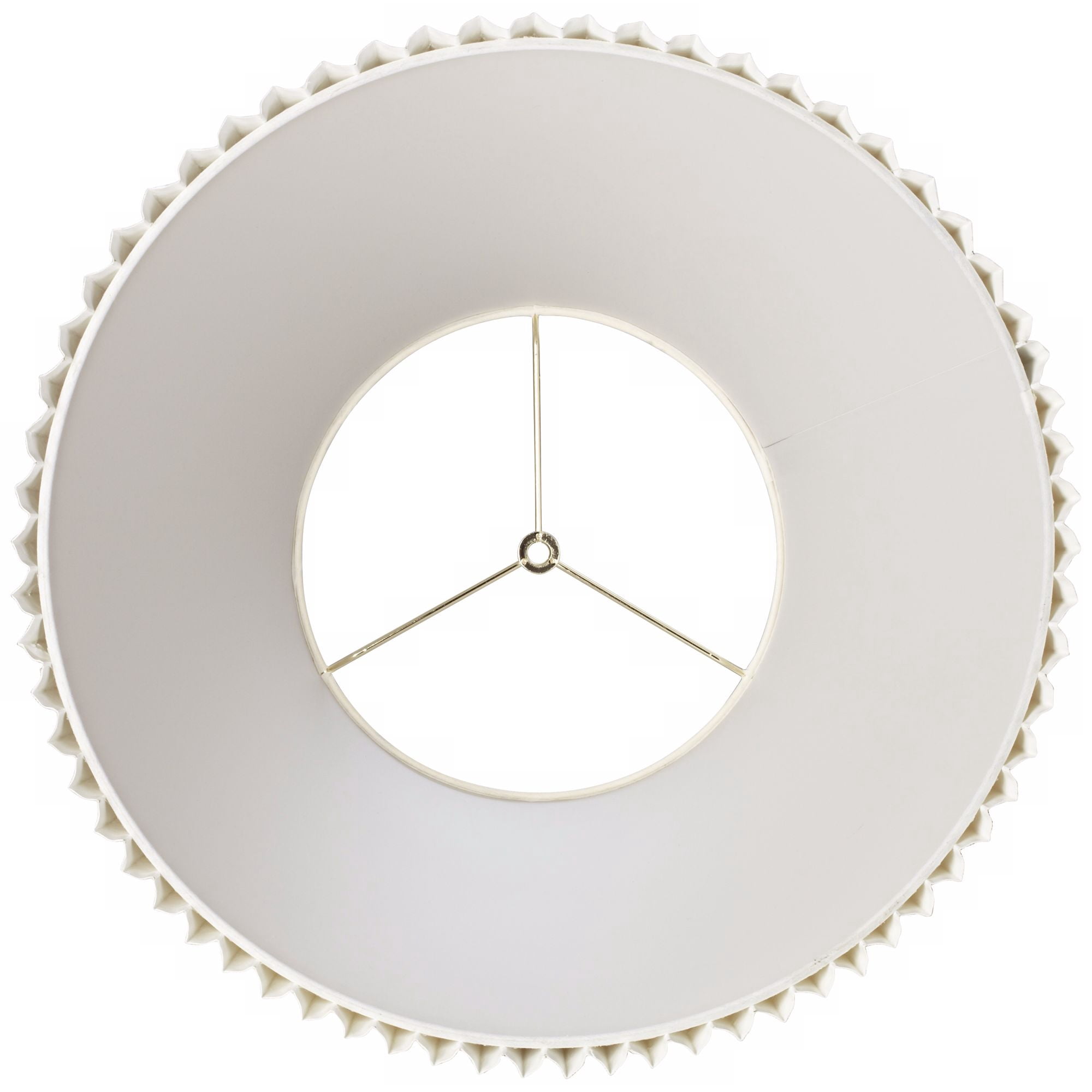Springcrest Ivory Pleated Large Lamp Shade 11" Top x 19" Bottom x 14.25" High x 14.5" Slant (Spider) Replacement with Harp and Finial