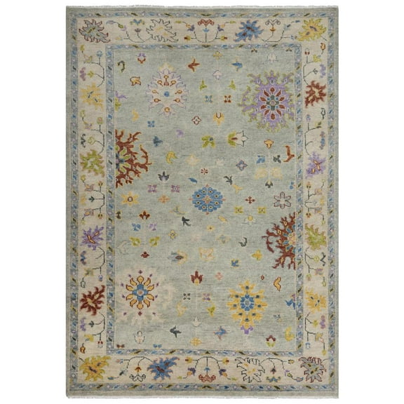 Alora Decor Muse 6' x 9' Gray/Beige/Blue/Purple/Red/Yellow Hand Knotted Area Rug