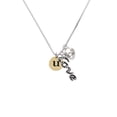 thumbnail image 2 of Delight Jewelry Goldtone Disc 1/2'' Initial - u - - Love and Lock Charm Necklace, 18"+1", 2 of 4
