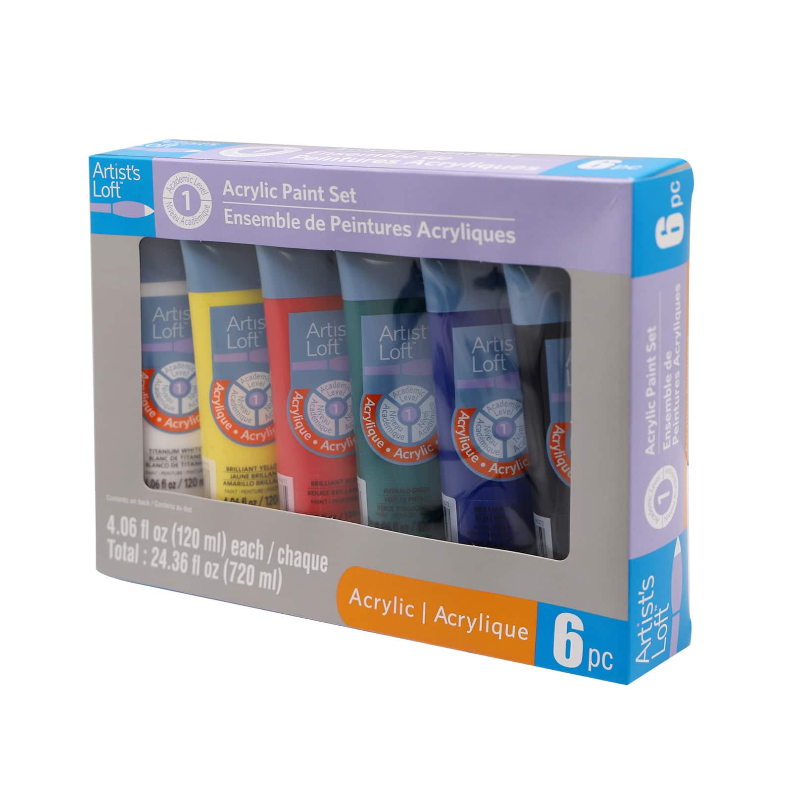 Artist's Loft 6 Color Acrylic Paint Starter Set, 4oz
