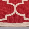thumbnail image 5 of Safavieh Courtyard Alyssa Geometric Indoor/Outdoor Area Rug, Red/Bone, 5'3" x 5'3" Round, 5 of 13