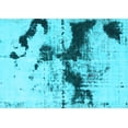 thumbnail image 1 of Ahgly Company Indoor Rectangle Abstract Light Blue Modern Area Rugs, 8' x 10', 1 of 4