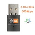 thumbnail image 3 of Wireless USB WiFi adapter 600mbps Wi Fi dongle PC network card dual band WiFi 5 GHz Lan USB Ethernet receiver adapter, 3 of 6