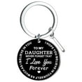 thumbnail image 1 of Llaveros para mujer, llavero de billetera, llavero de auto, lindo llavero DIY para mi hija, llavero de acero inoxidable negro con apellido de 26 letras, 2,5 cm, decoraciones de moda, 1 of 3
