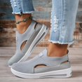 thumbnail image 3 of Orthopedic Platform Sneakers for Women Hollow out Woven Breathable Mesh Non Slip Tennis Shoes Work Arch Support Nursing Cushion Footwear Gray Size 9, 3 of 5